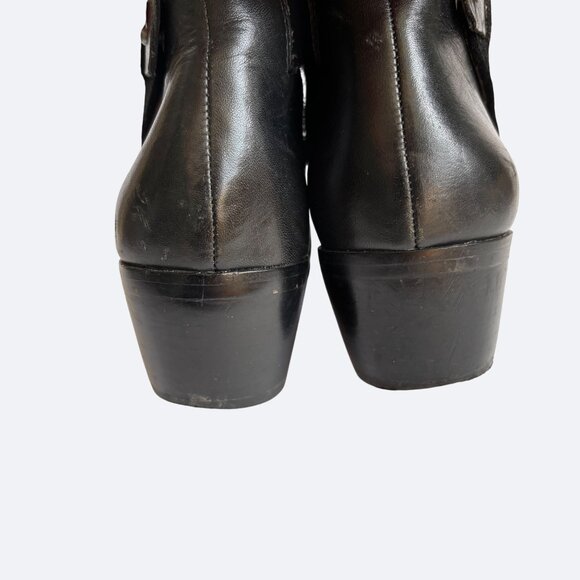 Madewell Womens Leather‎ Suede Ankle Boots Size 7 Black Heel Bootie - Picture 7 of 11